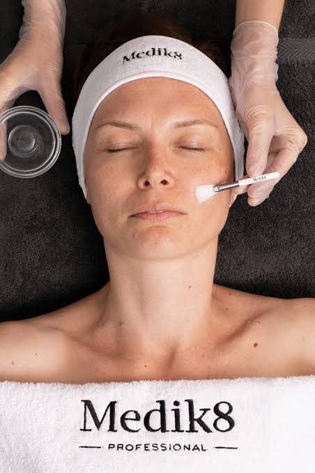 A Medik8 Expert Facial being applied